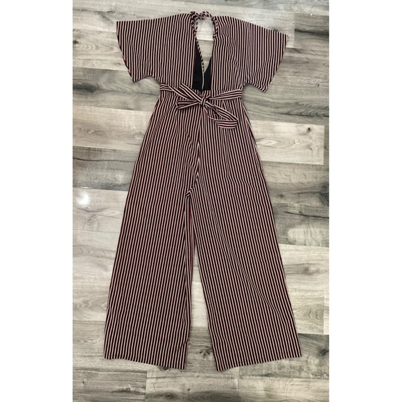 Women Stripe Pants Jumpsuit Multi Color Size S - Picture 4 of 7